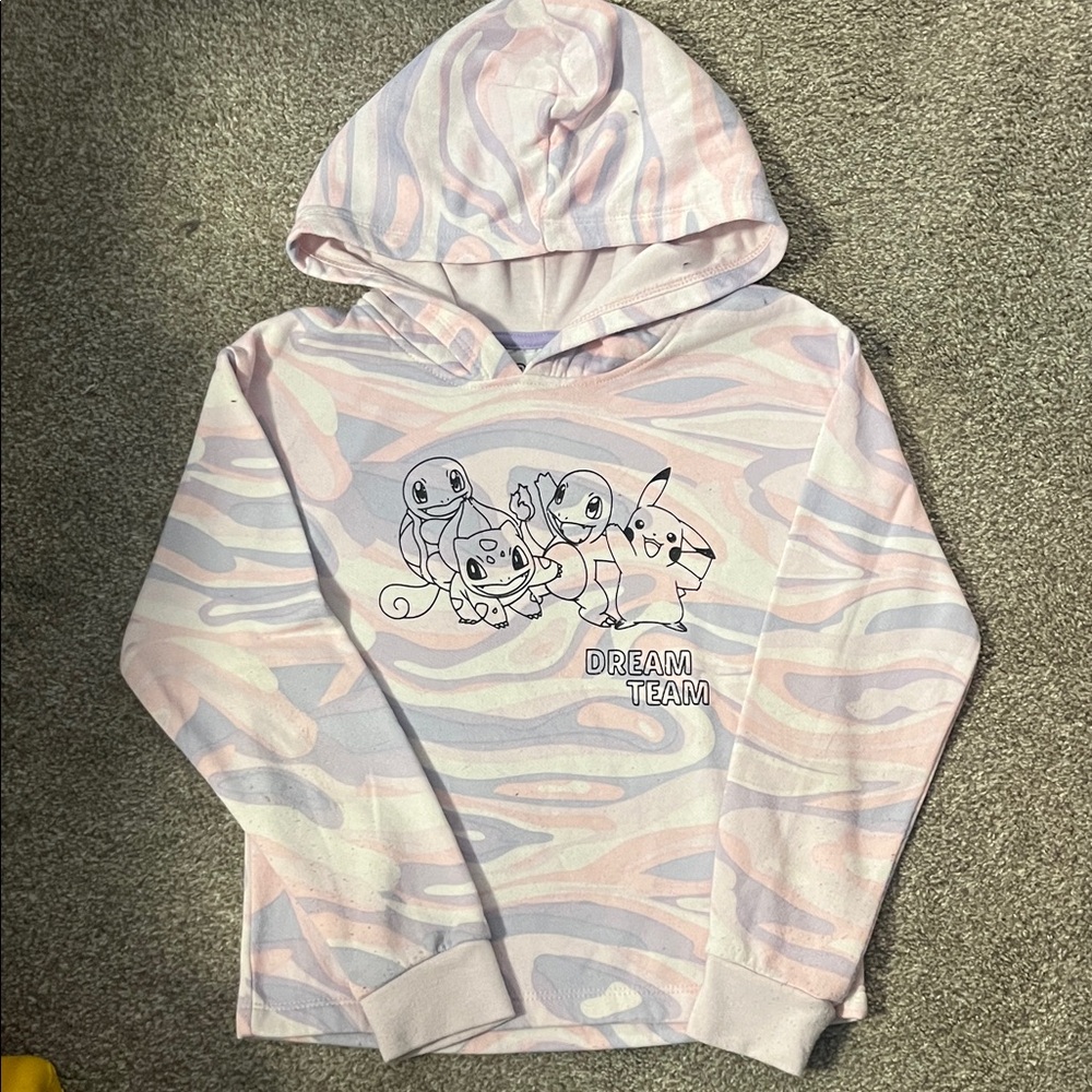 Pokemon Kids Hoodie - Pink and White